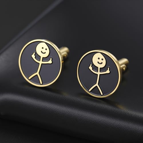 Dreamtimes Rock Skull Hand Cufflinks Halloween Shirt Cufflinks Figurine Sign Language Cuff Links Rock On Hand Gesture Stainless Steel Novelty Cuff Links for Men - style: Style 1-G