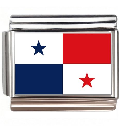 Italian Bracelet Charm,9mm,United Arab Emirates,Country & Culture > Flag - color: PANAMA