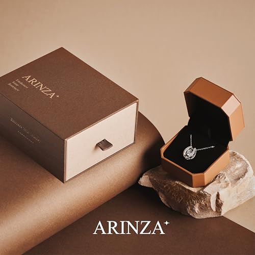 ARINZA Moissanite Necklace for Women, 1 Ct 925 Sterling Silver Dancing Stone Pendant, 18+2 Inch Chain, Valentine’s Day Christmas Gift for Her, Wife, Mom, Anniversary, Birthday - color: 2 Water Drop