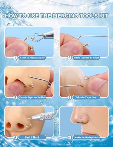 Sanfenly 18G Horseshoe Nose Ring for Women Surgical Steel Nose Rings Hoops | Hypoallergenic Nose Piercings Jewelry, Septum Rings Hoop Studs Tragus Earrings Helix Cartilage Lip Ring - color: Silver Plated-3pcs-8mm