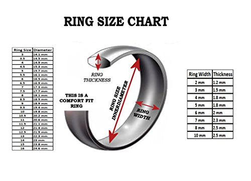 Tungsten Carbide Wedding Bands That Feature Different Finishes and Edge Colors - color: White/Brushed-6mm