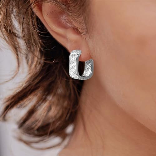 Luxury Paved Cubic Zirconia Hoop Earrings for Women Wedding Trendy Jewelry - color: E1933