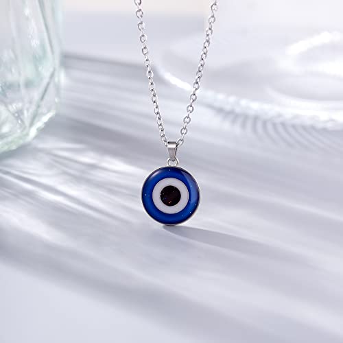 FM FM42 Temperature Sensing Color Changing Pendant Necklace with 19.29" Stainless Steel Rolo Chain - color: Eye