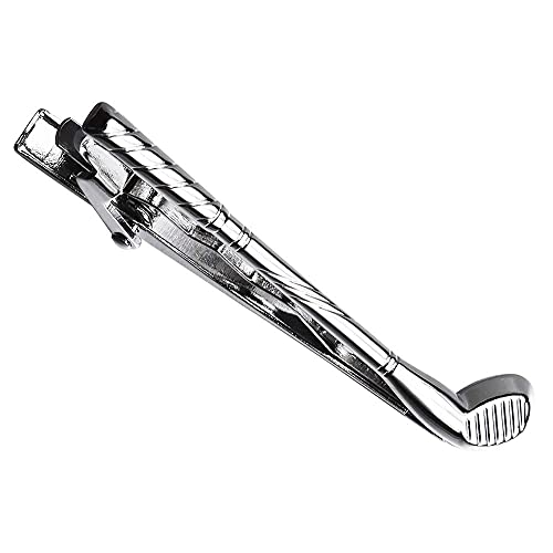 HAWSON 2 inch Tie Clip for Men-Novelty Sport Necktie Bar Clip,Tie Pin,Special Interesting Gift for Men - style: Golf Clubs