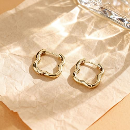 Shiny Gold Butterfly Earrings for Women | 14K Real Gold Plated Butterfly Earrings for Women, Dainty & Trendy Butterfly Stud Earrings for Fashion Jewelry Gifts - color: AZ41