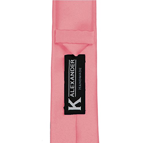 K. Alexander Skinny Ties - Multiple Solid Colors - Classic 2" width - color: Pink