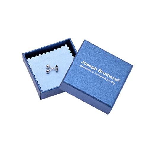 Screw Back Sterling Silver Cubic Zirconia Earrings Studs 3 MM - color: Black