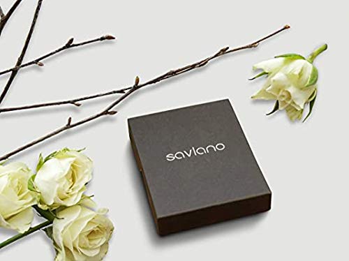 Savlano 14K White Gold Plated Inside Out Crystal Hoop Earrings For Women Comes With Savlano Gift Box - color: Purple