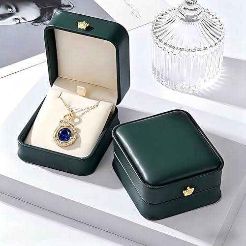 Teardrop Birthstone Necklace for Women 14K Gold/White Gold Elegant Ribbon Pendent Anniversary Love Birthday Gifts for Mom Women, 18"+2" Inches - color: Gold-09-Sept Birthstone