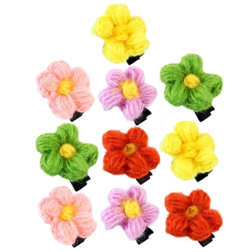 12pcs Flower Hair Clips Bobby Pins for Mixed Colors Birthday Headwear Hair Accessories Set Random Color