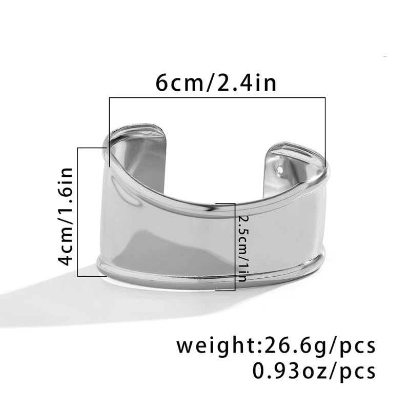 Chunky Gold Cuff Bracelet Chunky Bangles for Women Non Tarnish Modern Gold Jewelry Gifts trendy fashion fall fashion jewelry womens fashion - color: B