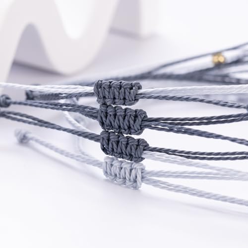 Sunflower Friendship Bracelets Boho Stackable String Bracelets Cute Trendy Gifts for Teen Girls Women - color: Grey