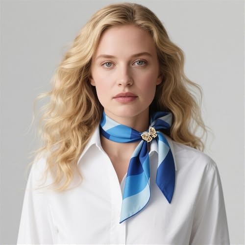 Dainty Bowkont Pearl Silk Scarf Ring Clip for Women Gold Plated Elegant Chic Bow Waist Buckle Holder Clasp Holder Scarfs T-Shirt Shawl Scarves Clasp Dress Clothing Accessories Jewelry