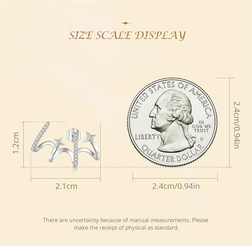 925 Sterling Silver Double Illusion Claw Trendy Stud Earrings for Women - color: White