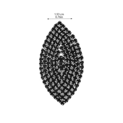 Sparkling Oval Chunky Rhinestone Ring for Women Adjustable Thick Big Cocktail Statement Rings Cubic Zirconia Geometric Crystal Band Ring Wedding Birthday Party Halloween Christmas Jewelry - color: Black