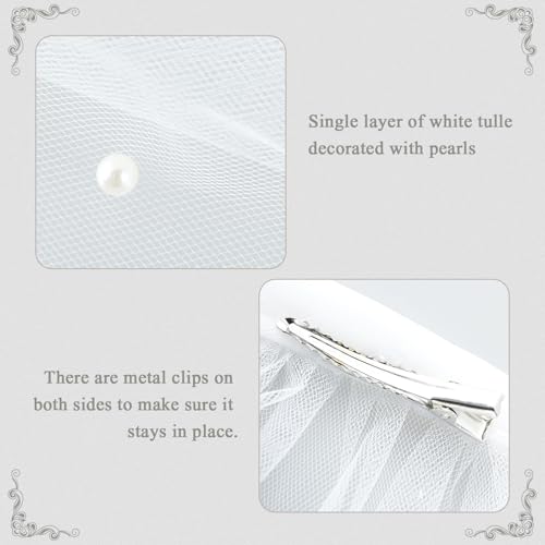 DOCILA Mesh Veil Headband For Women, 1920s Flapper Fascinator Face Veils, Bridal Wedding Tea Party Headwear Accessories