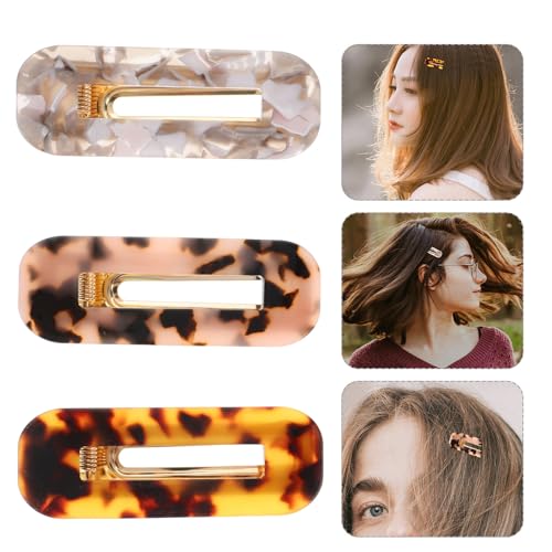 3pcs Acrylic Hair Clips Set Creative Fashion Bobby Pins Barrettes Hair Accessories Easy to Carry for Women and Stylish Styling Tool