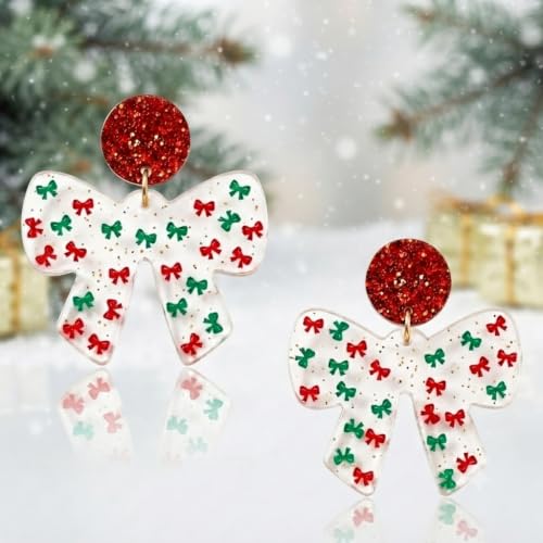 4th of July Earrings,Patriotic Dangle Stud for Women, Fourth of July Jewelry for Veterans Day - color: BOW01