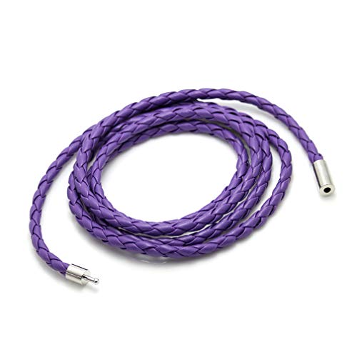 Xusamss Fashion Alloy Buckle Multilayer Leather Wrap Cuff Bracelet,7.5inches - color: Purple