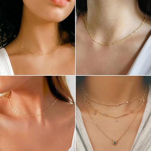 Jabogrii 32.8 Feet 18K Gold Plated Brass Jewelry Making Chains Bulk Roll | Flat Round Chain DIY Necklace Bracelet Chain for Jewelry Making - color: Flat Round Gold