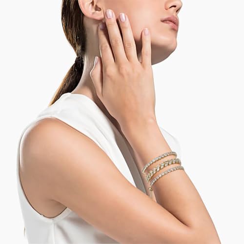 GEMOSA 3 Pcs Tennis Bracelets for Women Silver Gold Bule CZ Braclet Set | Marquise Cubic Zirconia CZ Diamond, Dainty Adjustable Silver Gold Bule Bracelets, for Women Brides, Stackable Fashion Jewelry - color: Gold