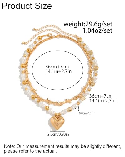 Gold Layered Necklaces for Women Chunky Layered Gold Link Chain Necklaces Trendy Paperclip Herringbone Toggle Clasp Necklace Statement Jewelry Accessories for Her - color: A7:gold barbed wire necklace
