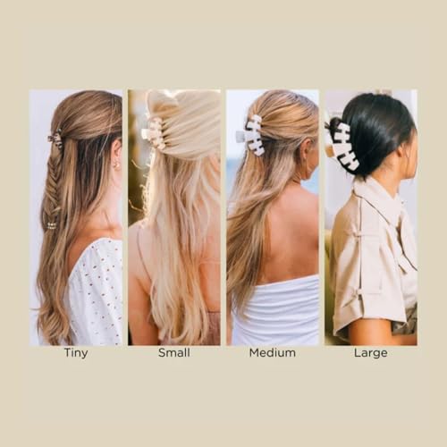 TELETIES - Large Hair Clip - Strong Grip, Bendable Teeth, Comfortable Curved Design - Ideal for Thick Hair - For All Hair Textures - Coconut White - color: Coconut White