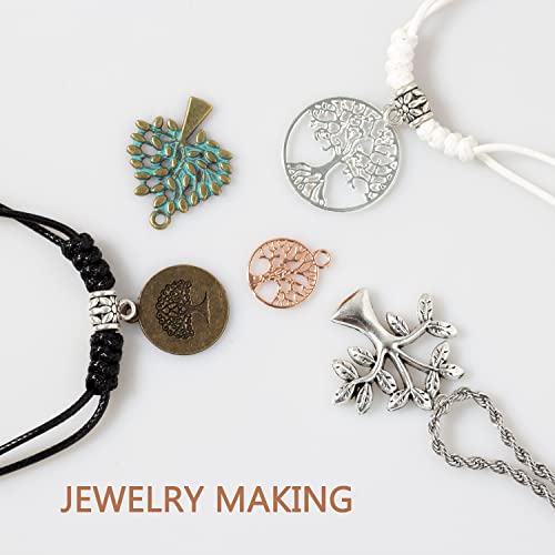 stino 100 G Mixed Style Metal Charms for Jewelry Making, Bulk Silver & Gold Plated, for Bracelet, Necklace, Earrings DIY Crafts - style: Tree of Life
