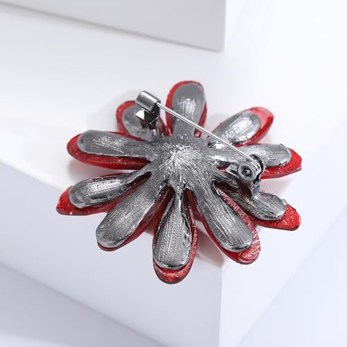 Acrylic Flower-Shape Brooch Pin for Women Statement Brooch - color: Multicolor