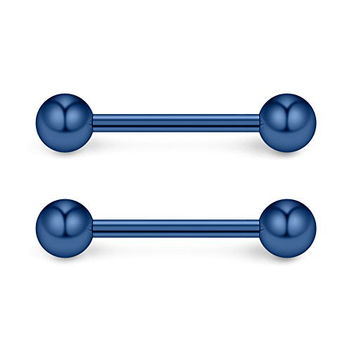 316L Stainless Steel Nipple Shield Barbell Ring Bar Body Piercing 14G - style: Mix Color(12pcs)-12mm