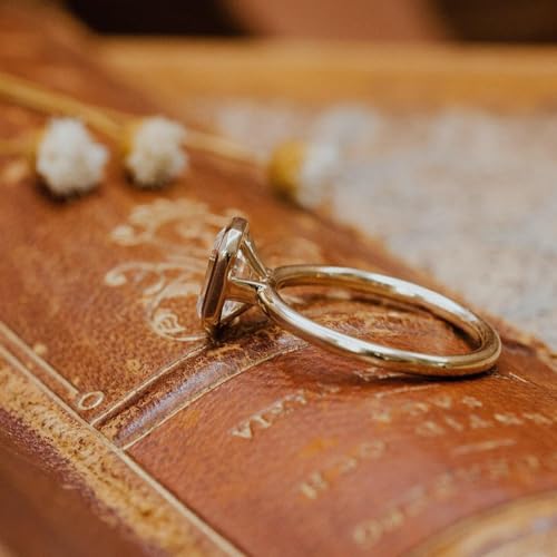 2.5CT Emerald Cut Moissanite Solitaire Ring, 14K Yellow Gold Engagement Ring, Bezel Setting, Statement Ring, Gift For Her, Wedding Ring By SHREESHYAMJEWELLS - color: Moissanite