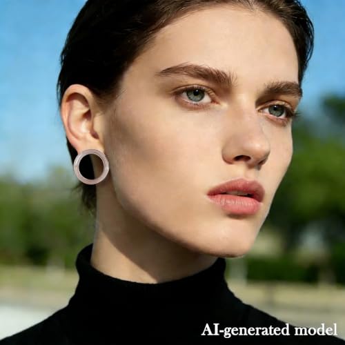 6G-50mm Hollow Acrylic Ear Plugs Tunnels for Women Men Double Flared Saddle Ears Gauge Plug Stretcher Expander Piercing Body Jewelry Black White Clear 1 Pairs - color: Clear Tone, size: 46mm = 1 13/16 inch