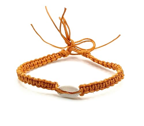 Shell Hemp Anklet - color: Gold