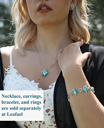 Leafael Infinity Love Women's Adjustable Crystal Heart Ring with Birthstone Crystals Healing Stones, Jewelry Gifts for Women, Birthdays Valentine's Day, Silver-Tone, Open End, Size 6.5-8 - color: 09b-December-Calmness-Aquamarine Blue