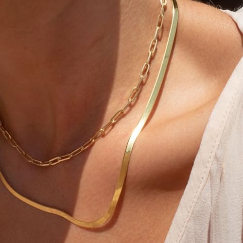 Swyabi 20 PCS Paperclip Necklace Bracelet Chains Bulk for Jewelry Making | 18K Stainless Steel, Gold Plated, with Extender, No Fade, No Rust, Adjustable, for Men Women DIY - color: 4x12mm Gold