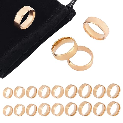 UNICRAFTALE Stainless Steel Classical Plain Stackable Wedding Band Ring Blank Wedding Ring Cool Simple Band For Women and Men Gifts for Special Occasions - color: Rose Gold