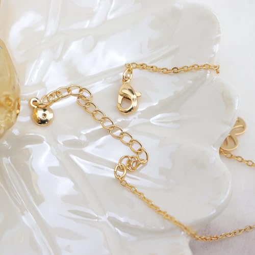 Sonateomber Gold Waterproof Ankle Bracelets for Women, Dainty Cute Adjustable Foot Non tarnish Anklets Summer Beach Jewelry Gifts - color: Butterfly