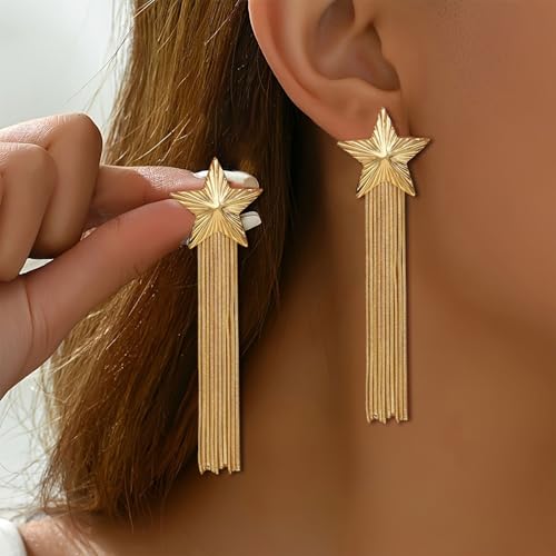 Long Earrings for Women Dangling Black Tassel Earrings Fringe Earrings Formal Elegant Earrings Bridesmaid Jewelry - style: style 4 - star