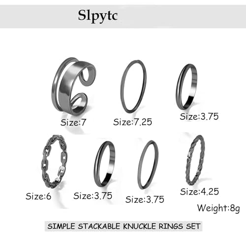 Knuckle Rings Set for Women,Simple Smooth Finger Stackable Rings Set Vintage Joint Finger Rings Vintage Midi Rings Festival