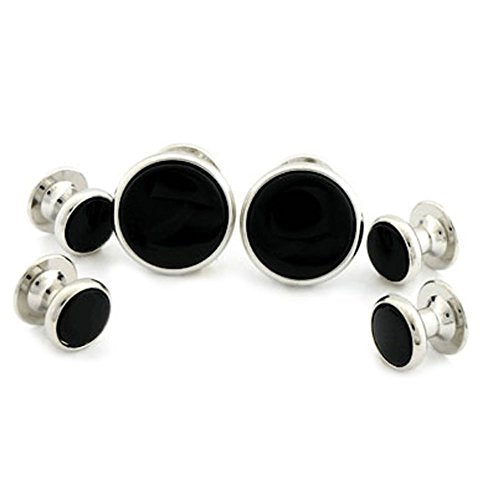 Brass Cuff Link & Stud Set