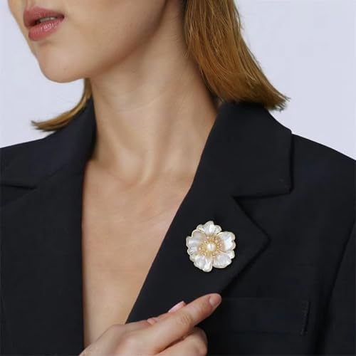 SYWDUDUCLT Fashion Elegant Brooches for Women Brooch, Suitable For Party And Daily Wear On Many Occasions - style: Camellia-L
