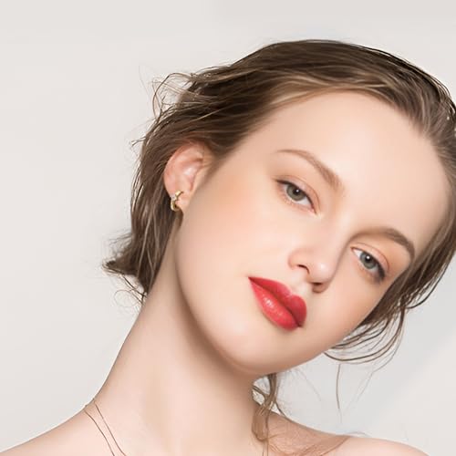 micuco Small Hoop Earrings for Women, Tiny Cartilage Hoop Earrings for Men | Helix Daith Tragus Ear Hugging Hoop Earrings Sleeper Hypoallergenic Earrings - style: A2: SCZ 8 10 12mm Gold (3 Pairs)