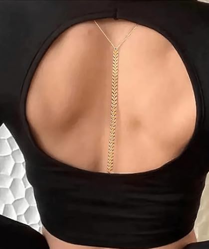 Gold Plated Body Chain for Women, Layered Bikini Waist Chain | Sexy Rhinestone Body Jewelry, Chest Belly Chain, Adjustable Fit, Crossover Design, Summer Beach Parties and Vacations - color: Gold10