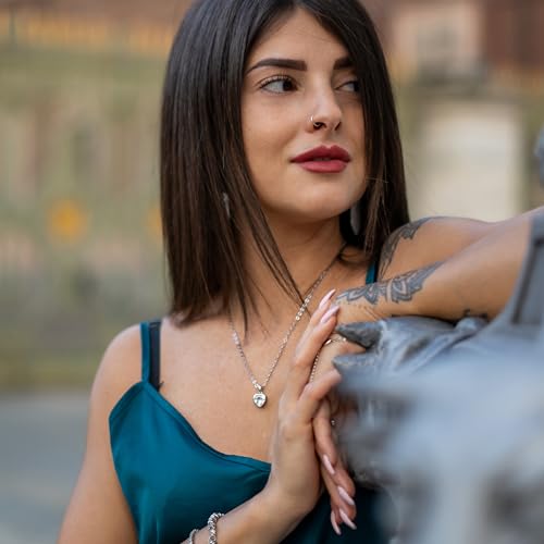 SERASAR Silver Heart Pendant Necklace Women Jewelry 316L Stainless Steel - color: Silver, style: Love