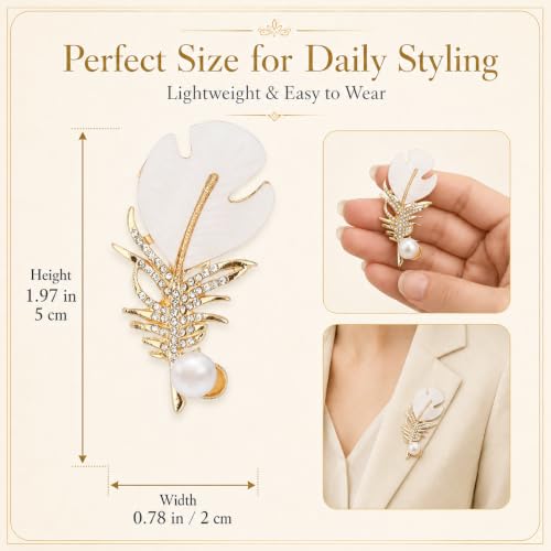 Brooch Pin for Women Rhinestone Peacock Crystal Delicate Animal Brooch Lapel Pins Girls Fashion Jewelry Gift for Christmas Brooch Birthday Jewelry Gift - style: feather