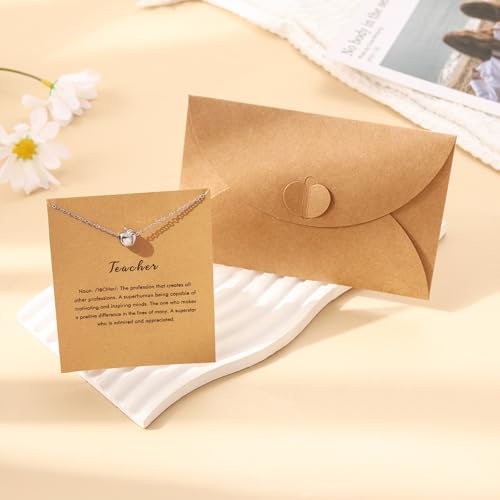 RZKING Silvery Necklace for Women, Gifts for Friend Mom Daughter Teacher - style: Apple