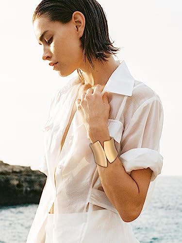 Chunky Gold Cuff Bracelet Chunky Bangles for Women Non Tarnish Modern Gold Jewelry Gifts trendy fashion fall fashion jewelry womens fashion - color: E-Bohemian style bracelet