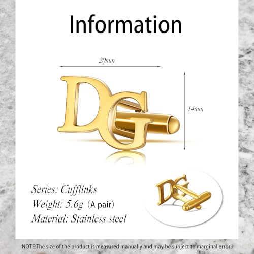 Custom Monogram Cufflinks for Men,Personalized Cufflinks for Men | Groomsmen Gifts, Stainless Steel Initial Cufflinks , Best Man Gifts, Groomsmen Proposal, Cufflinks for Groom,Wedding Gift