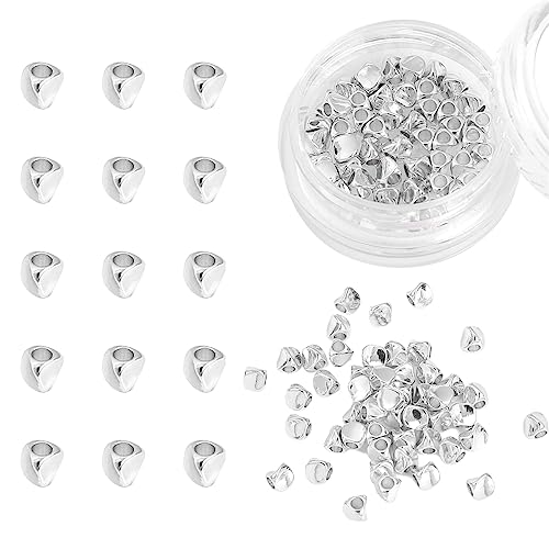 Silver Plated Twisted Spacer Beads 3x3mm 50pcs for Jewelry Making Findings Non Tarnish - color: Silver, size: 3x3mm Twisted