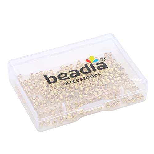 14K Gold Plated Round Spacer Beads 3mm 300pcs for Jewelry Making Findings Non Tarnish - color: 14K Gold, size: 3mm